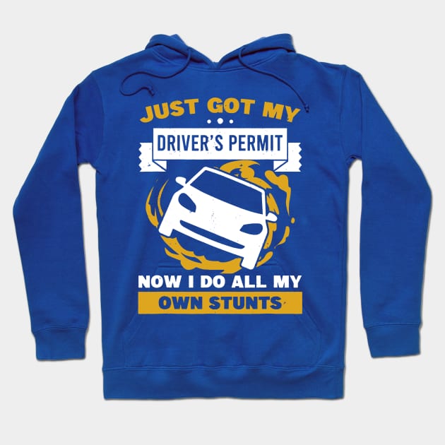 Just Got My Drivers Permit License Stunts 2 Hoodie by DariusRobinsons